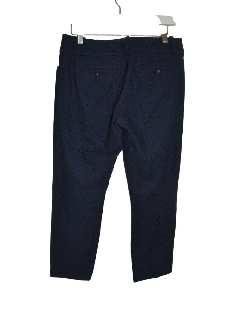 The Limited Navy Blue Eyelet Cropped Pants Trousers Women's Size 6 Preppy Casual - Picture 6 of 7